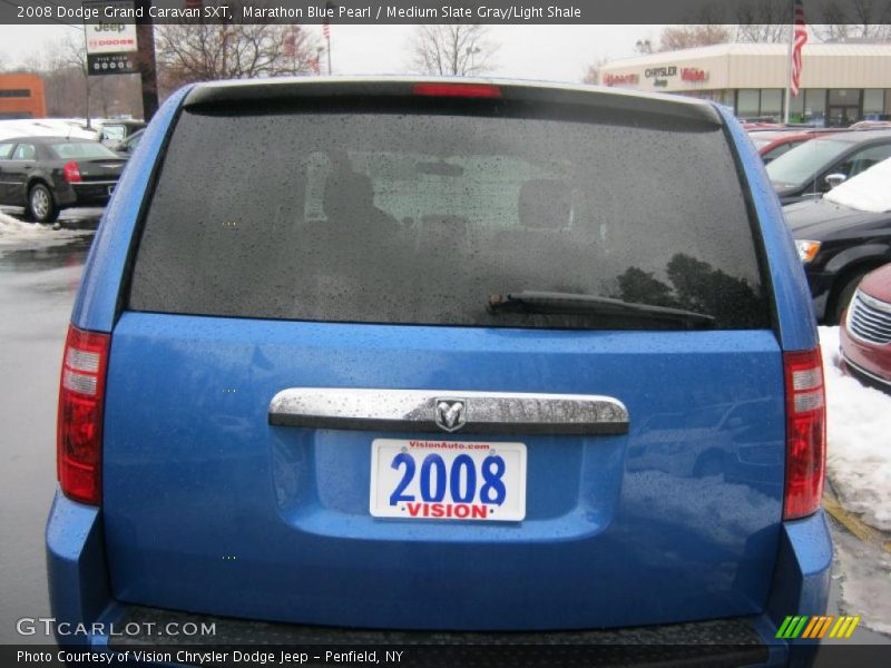 Marathon Blue Pearl / Medium Slate Gray/Light Shale 2008 Dodge Grand Caravan SXT