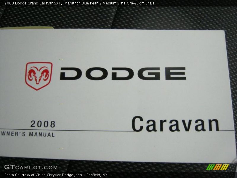 Marathon Blue Pearl / Medium Slate Gray/Light Shale 2008 Dodge Grand Caravan SXT