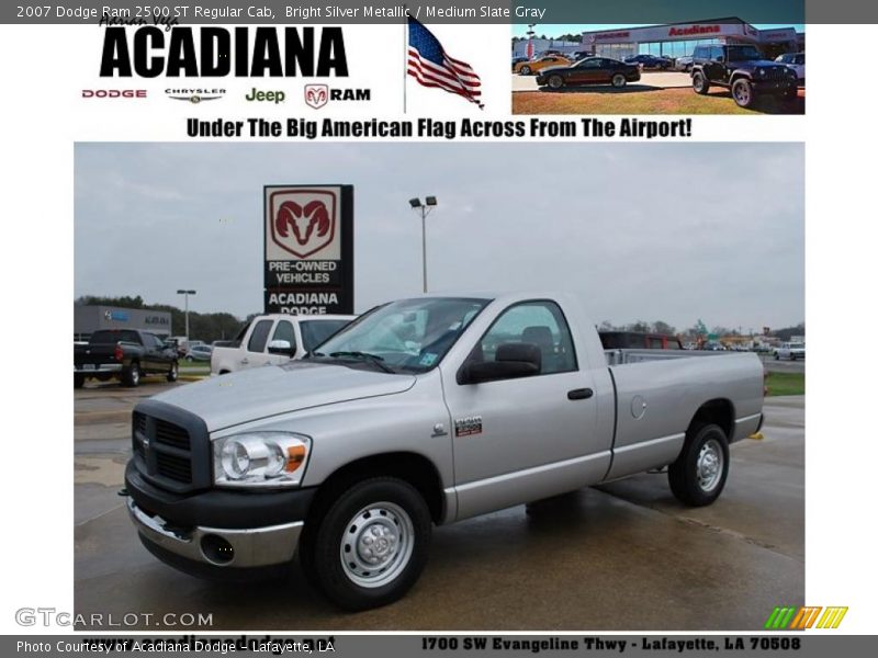 Bright Silver Metallic / Medium Slate Gray 2007 Dodge Ram 2500 ST Regular Cab