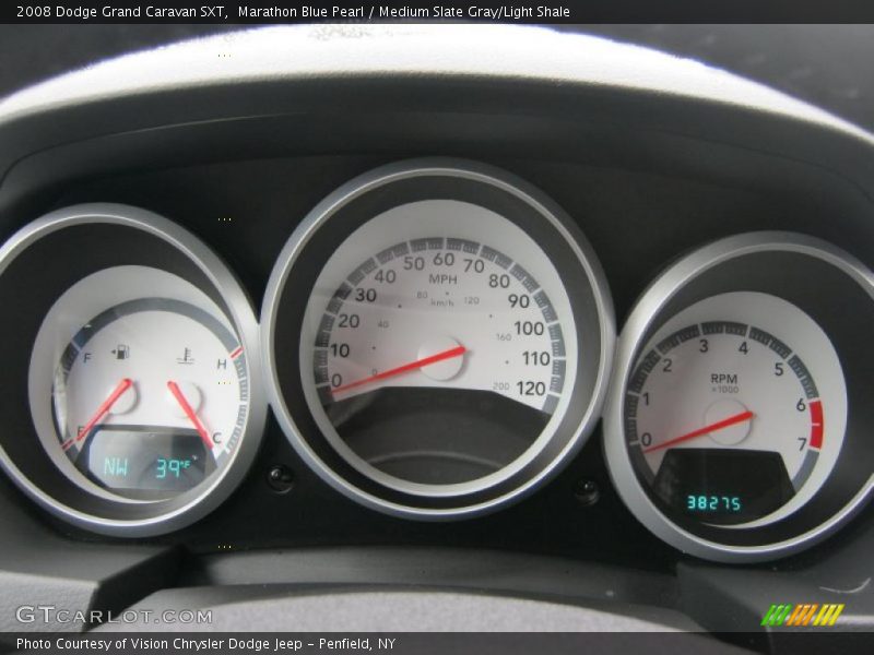 Marathon Blue Pearl / Medium Slate Gray/Light Shale 2008 Dodge Grand Caravan SXT