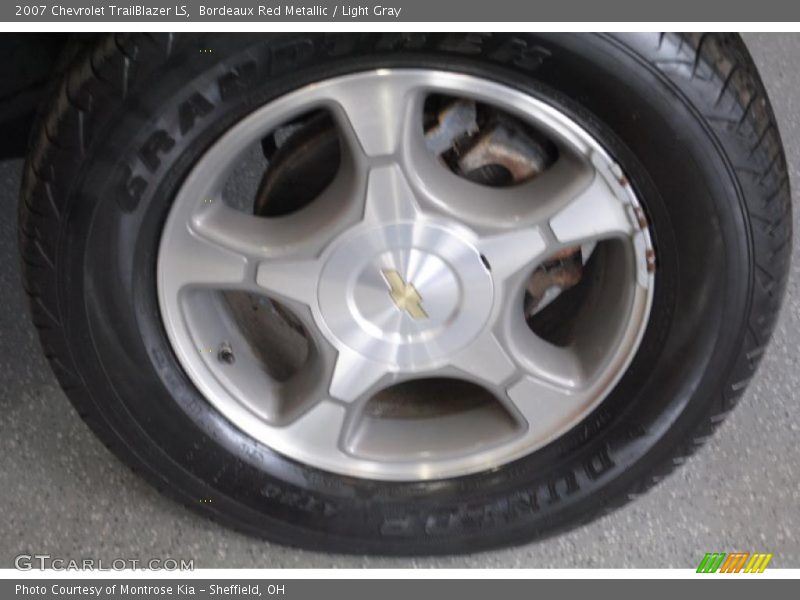Bordeaux Red Metallic / Light Gray 2007 Chevrolet TrailBlazer LS