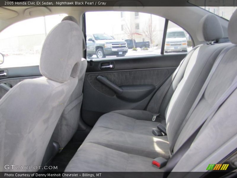 Nighthawk Black Pearl / Gray 2005 Honda Civic EX Sedan