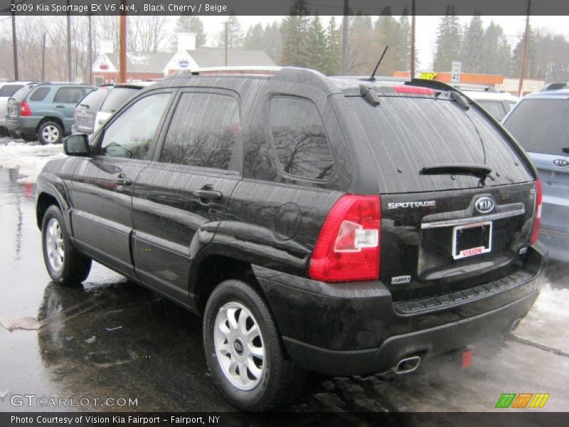Black Cherry / Beige 2009 Kia Sportage EX V6 4x4