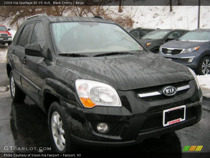 Black Cherry / Beige 2009 Kia Sportage EX V6 4x4