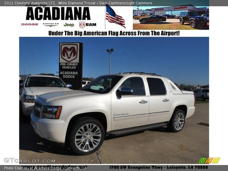 White Diamond Tricoat / Dark Cashmere/Light Cashmere 2011 Chevrolet Avalanche LTZ