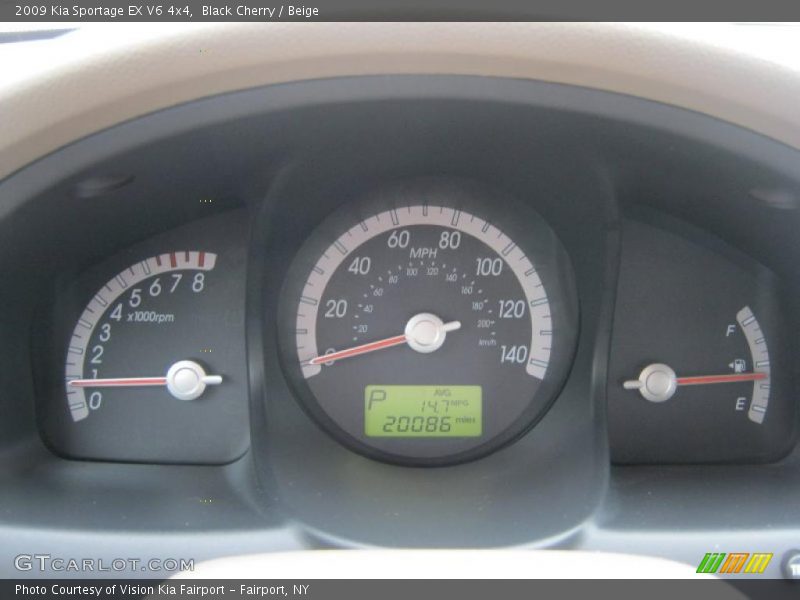 Black Cherry / Beige 2009 Kia Sportage EX V6 4x4