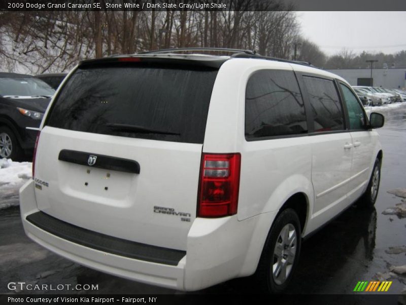 Stone White / Dark Slate Gray/Light Shale 2009 Dodge Grand Caravan SE