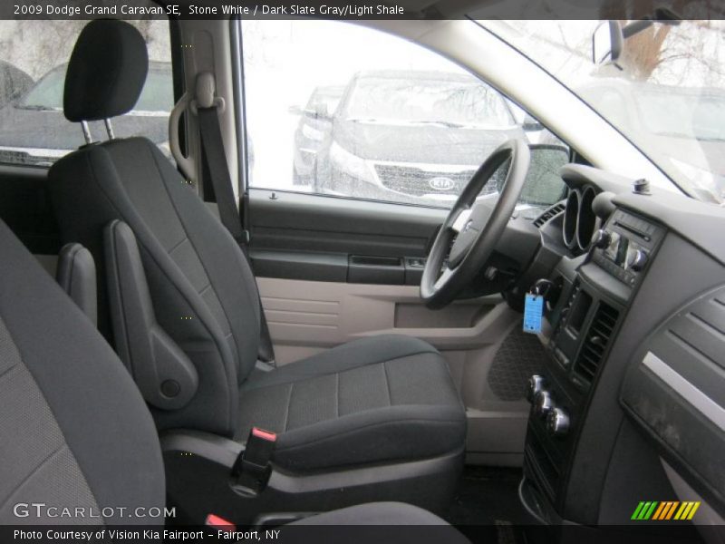 Stone White / Dark Slate Gray/Light Shale 2009 Dodge Grand Caravan SE