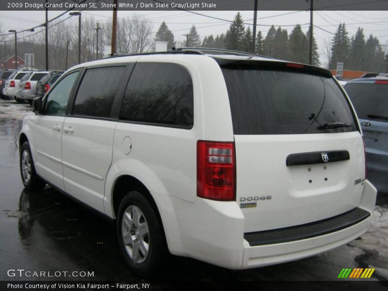 Stone White / Dark Slate Gray/Light Shale 2009 Dodge Grand Caravan SE