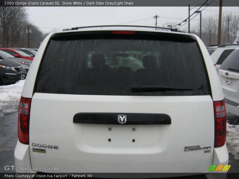 Stone White / Dark Slate Gray/Light Shale 2009 Dodge Grand Caravan SE