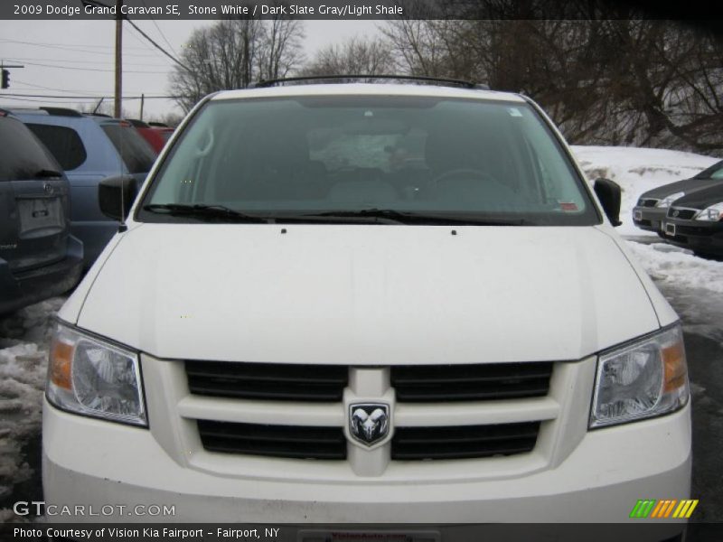 Stone White / Dark Slate Gray/Light Shale 2009 Dodge Grand Caravan SE