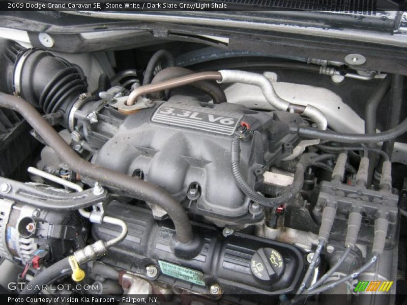 Stone White / Dark Slate Gray/Light Shale 2009 Dodge Grand Caravan SE
