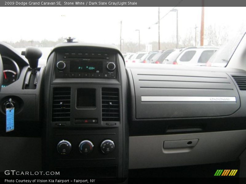 Stone White / Dark Slate Gray/Light Shale 2009 Dodge Grand Caravan SE