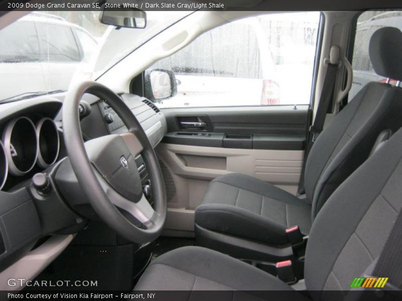 Stone White / Dark Slate Gray/Light Shale 2009 Dodge Grand Caravan SE