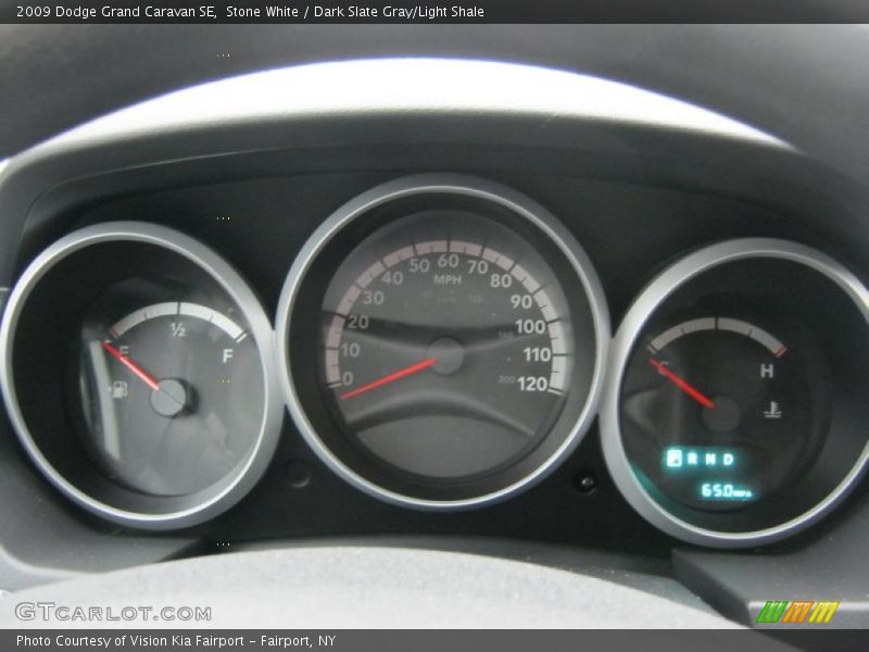 Stone White / Dark Slate Gray/Light Shale 2009 Dodge Grand Caravan SE