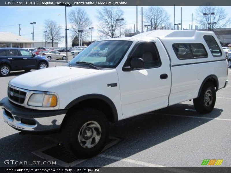 Oxford White / Medium Graphite 1997 Ford F150 XLT Regular Cab 4x4