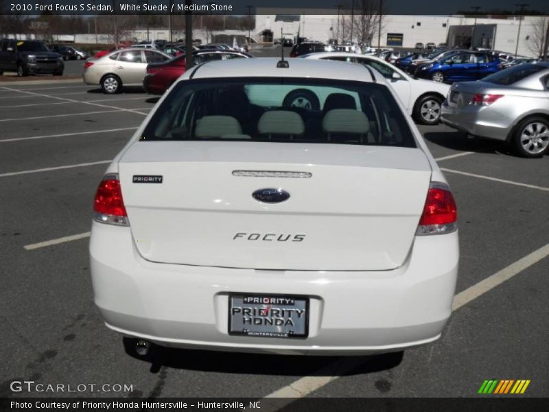White Suede / Medium Stone 2010 Ford Focus S Sedan