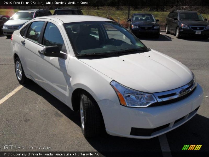 White Suede / Medium Stone 2010 Ford Focus S Sedan