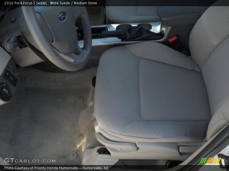 White Suede / Medium Stone 2010 Ford Focus S Sedan