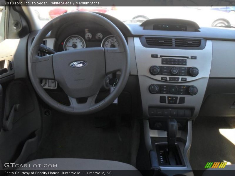 White Suede / Medium Stone 2010 Ford Focus S Sedan