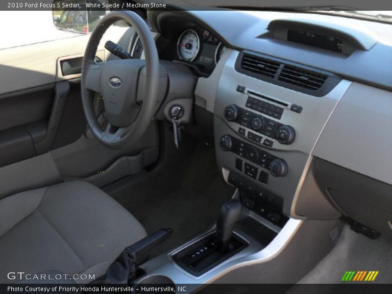 White Suede / Medium Stone 2010 Ford Focus S Sedan