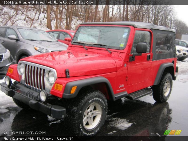 Flame Red / Dark Slate Gray 2004 Jeep Wrangler Unlimited 4x4