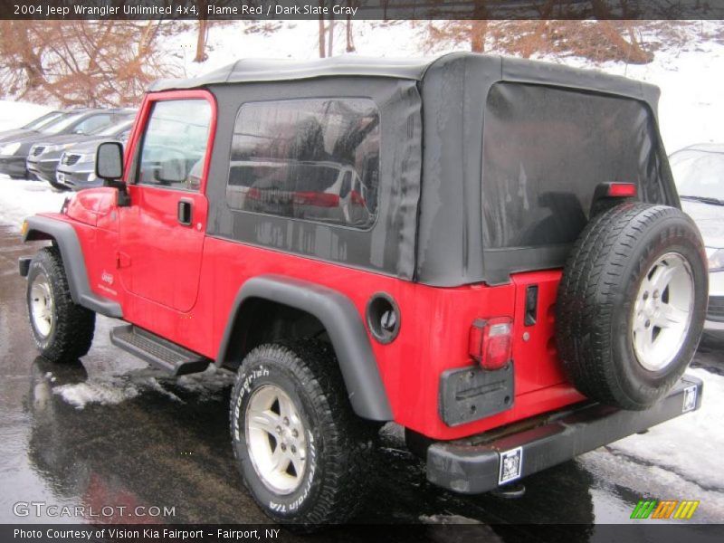 Flame Red / Dark Slate Gray 2004 Jeep Wrangler Unlimited 4x4