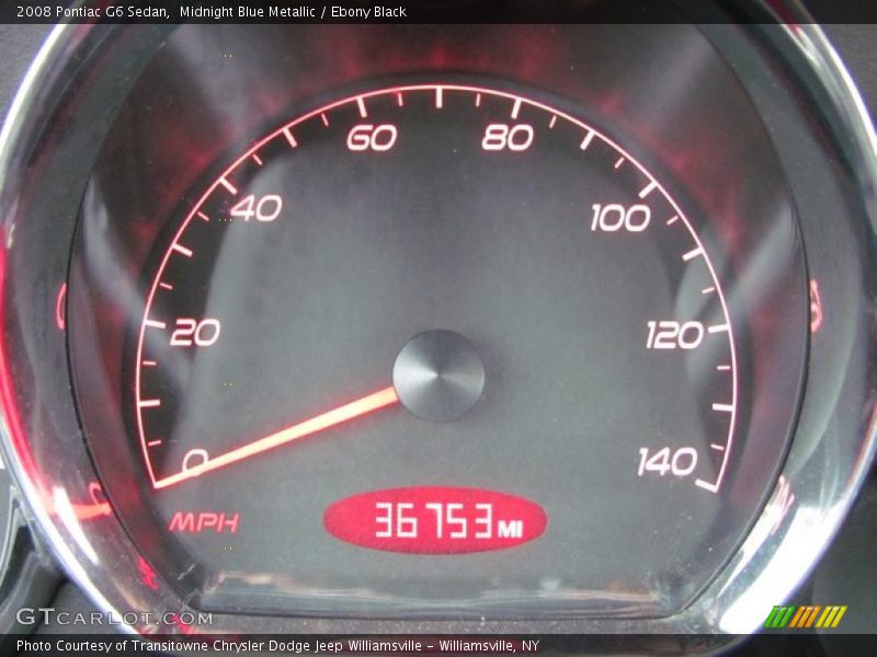 Midnight Blue Metallic / Ebony Black 2008 Pontiac G6 Sedan