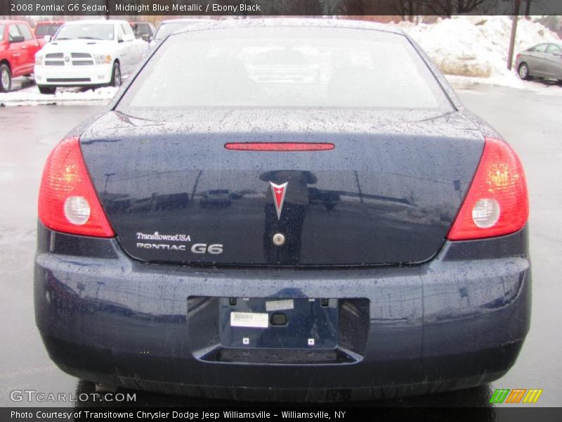 Midnight Blue Metallic / Ebony Black 2008 Pontiac G6 Sedan