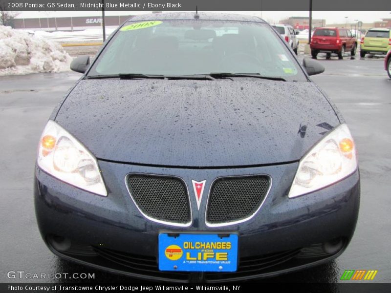 Midnight Blue Metallic / Ebony Black 2008 Pontiac G6 Sedan