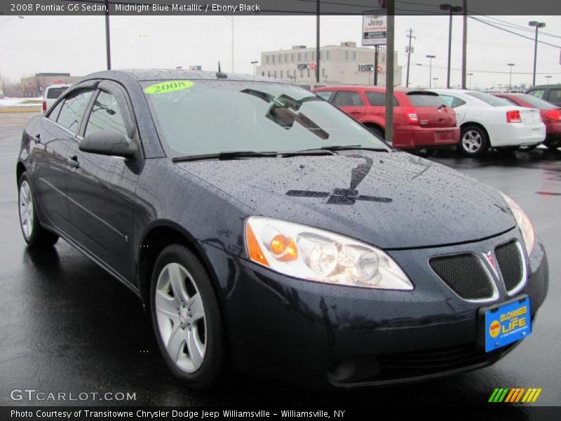 Midnight Blue Metallic / Ebony Black 2008 Pontiac G6 Sedan