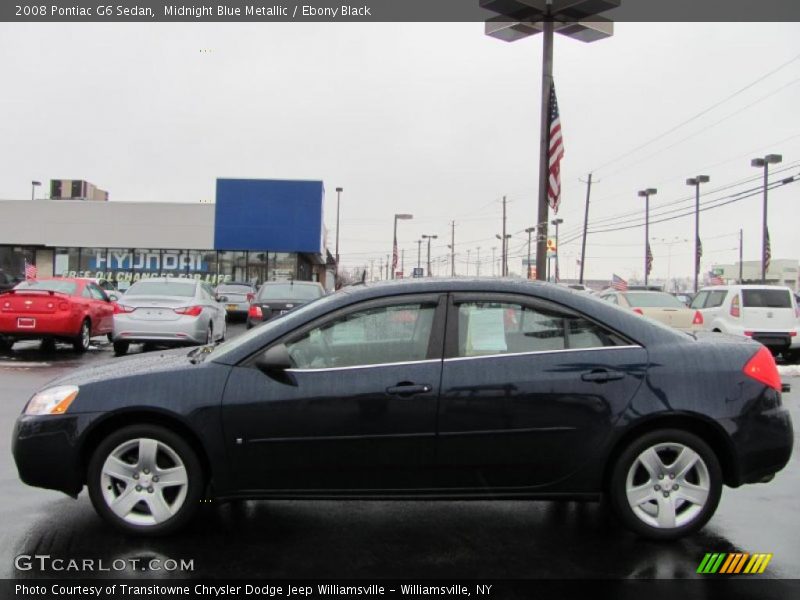 Midnight Blue Metallic / Ebony Black 2008 Pontiac G6 Sedan