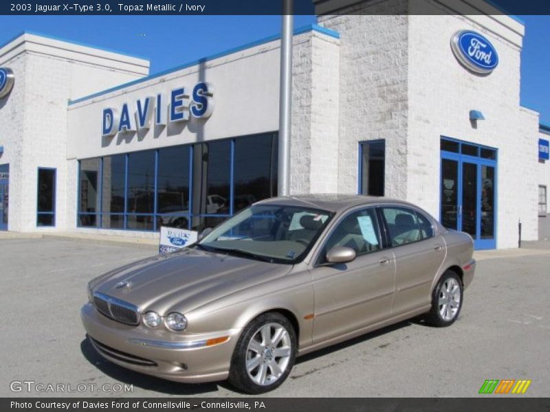 Topaz Metallic / Ivory 2003 Jaguar X-Type 3.0