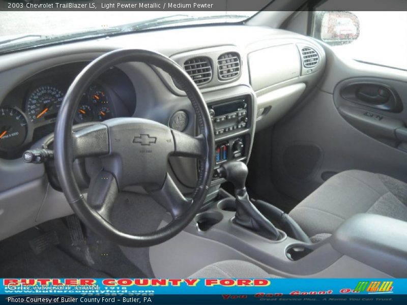 Light Pewter Metallic / Medium Pewter 2003 Chevrolet TrailBlazer LS