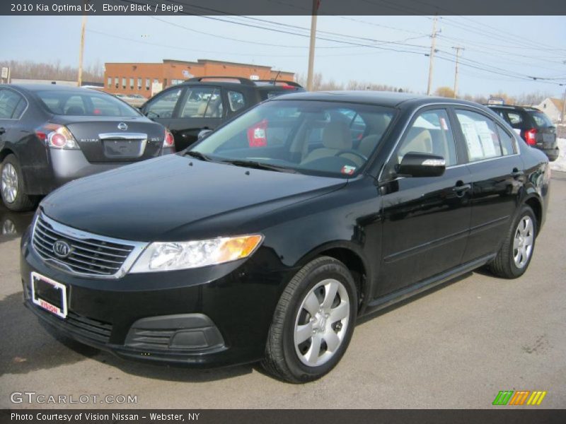 Ebony Black / Beige 2010 Kia Optima LX