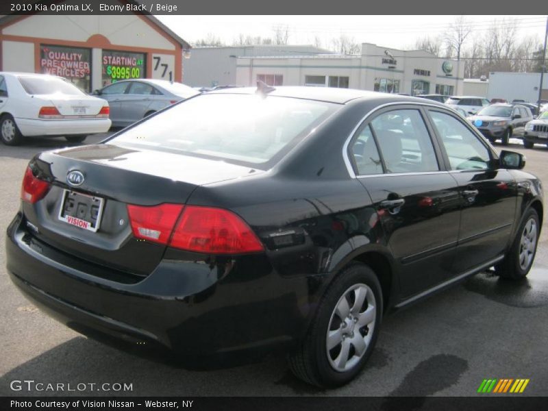 Ebony Black / Beige 2010 Kia Optima LX