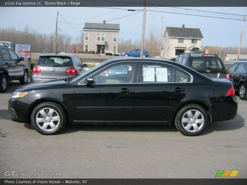 Ebony Black / Beige 2010 Kia Optima LX