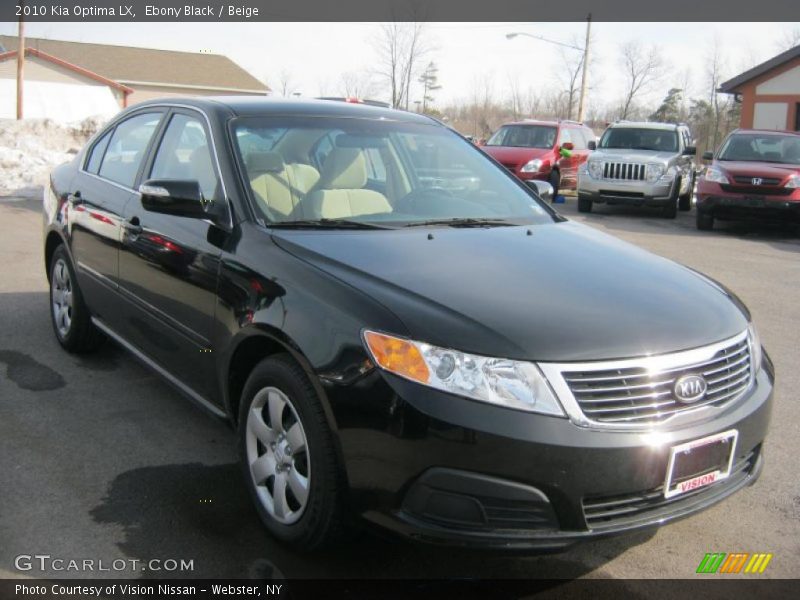 Ebony Black / Beige 2010 Kia Optima LX