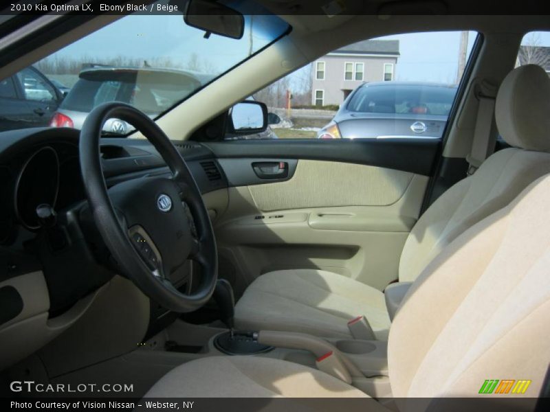 Ebony Black / Beige 2010 Kia Optima LX