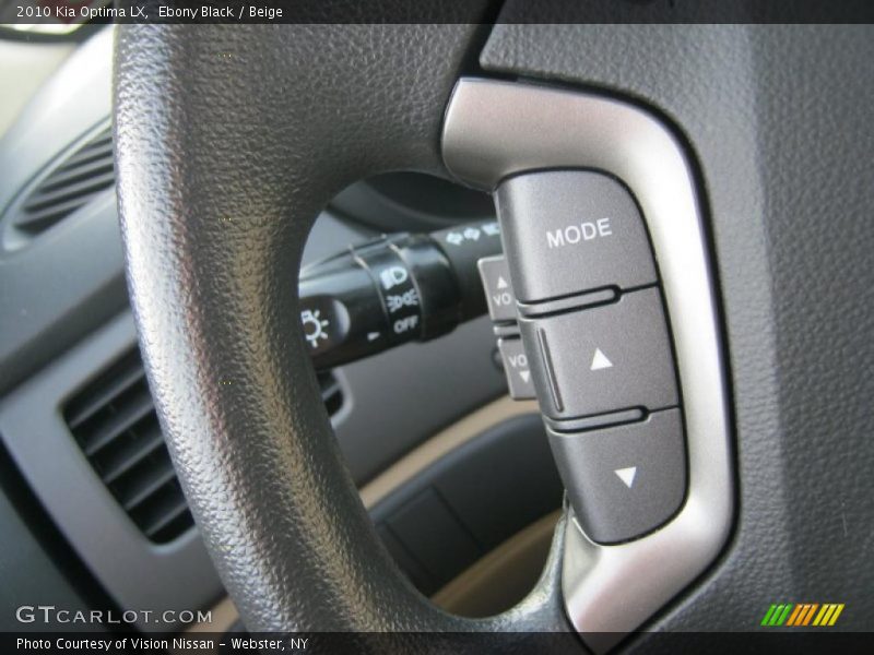 Ebony Black / Beige 2010 Kia Optima LX