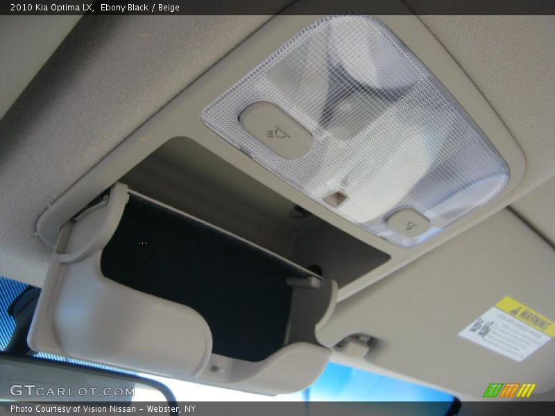 Ebony Black / Beige 2010 Kia Optima LX