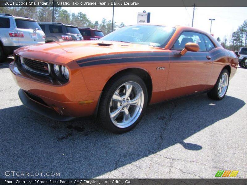 Toxic Orange Pearl / Dark Slate Gray 2011 Dodge Challenger R/T Classic