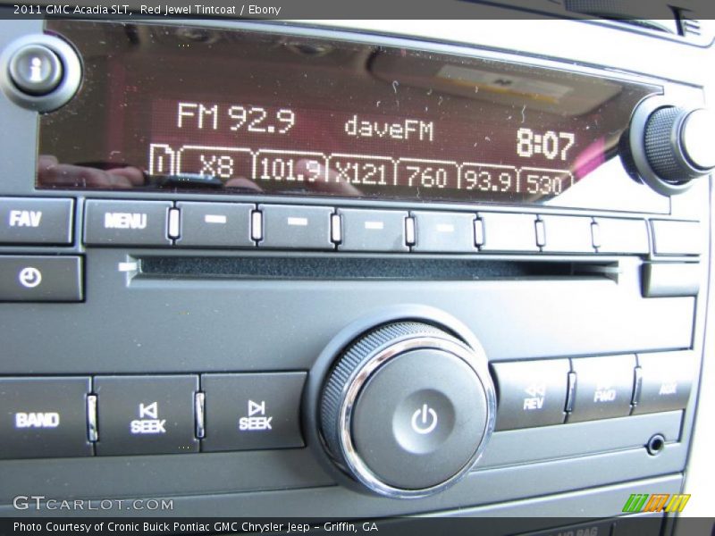 Red Jewel Tintcoat / Ebony 2011 GMC Acadia SLT
