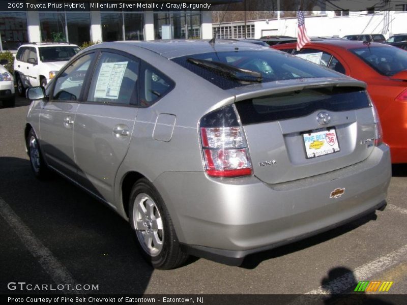 Millenium Silver Metallic / Gray/Burgundy 2005 Toyota Prius Hybrid