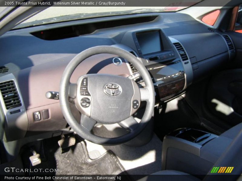 Millenium Silver Metallic / Gray/Burgundy 2005 Toyota Prius Hybrid