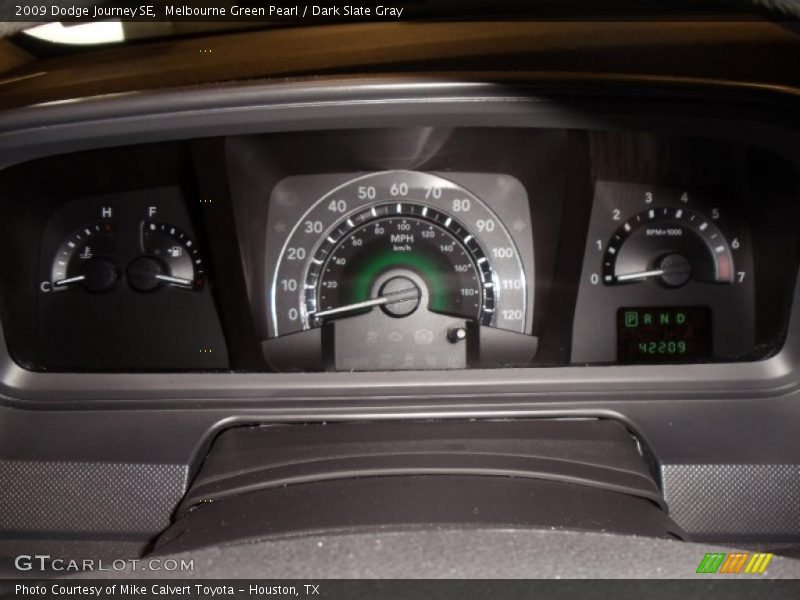 Melbourne Green Pearl / Dark Slate Gray 2009 Dodge Journey SE