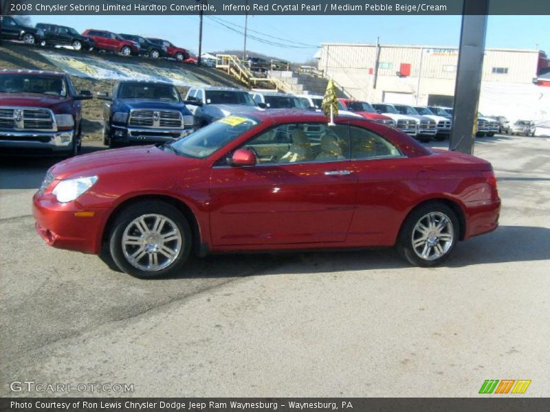  2008 Sebring Limited Hardtop Convertible Inferno Red Crystal Pearl