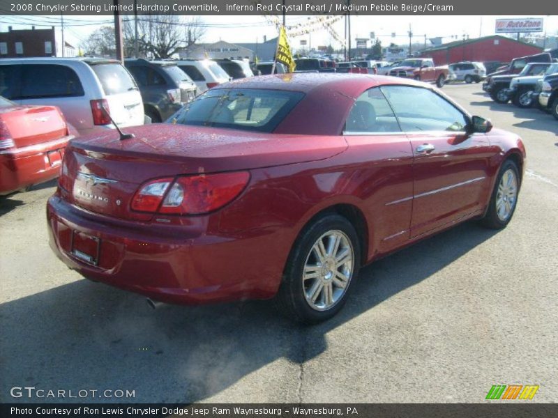 Inferno Red Crystal Pearl / Medium Pebble Beige/Cream 2008 Chrysler Sebring Limited Hardtop Convertible