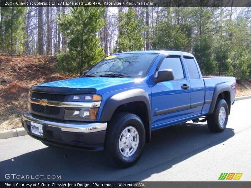 Pace Blue / Medium Pewter 2007 Chevrolet Colorado LT Z71 Extended Cab 4x4