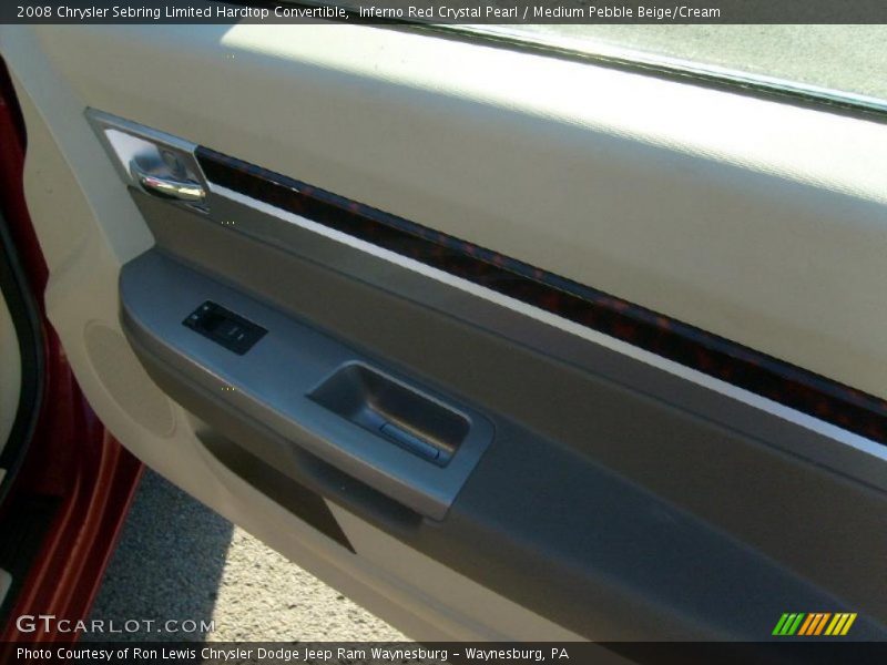 Inferno Red Crystal Pearl / Medium Pebble Beige/Cream 2008 Chrysler Sebring Limited Hardtop Convertible